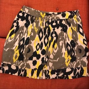 Forever 21 yellow/khaki snake skin pt mini skirt